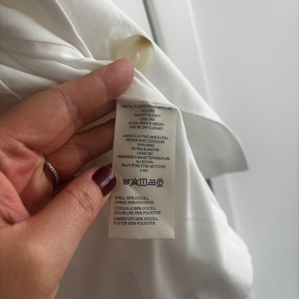 Anthropologie White light Denim cropped blazer - Picture 6 of 8